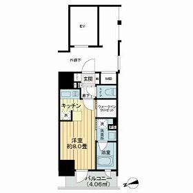 ライオンズ浅草橋ミレス(ワンルーム/7階)の間取り写真