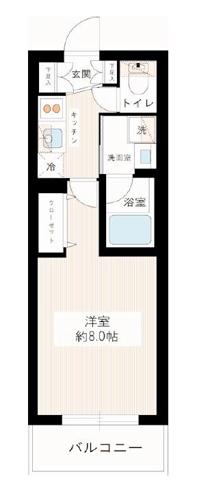 HYS VIGOR 墨田(1K/3階)の間取り写真