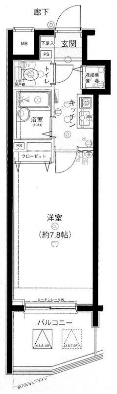 メインステージ茅場町 8階階 間取り