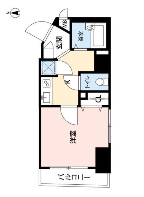 ブライズ後楽園(1K/7階)の間取り写真