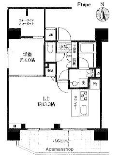 LOG御徒町(1LDK/8階)の間取り写真