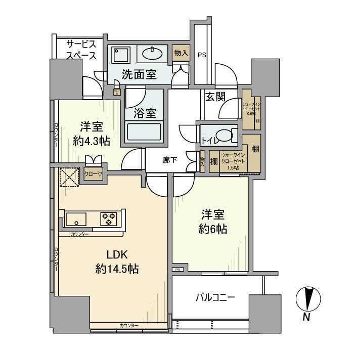 パークタワー錦糸町 9階階 間取り
