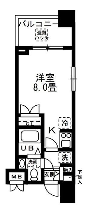 レジディア錦糸町 3階階 間取り