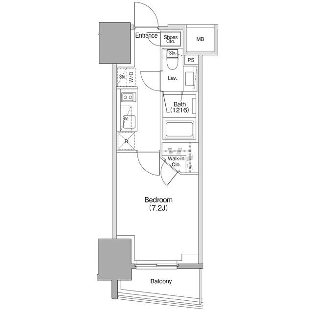 ザ・パークハビオ本郷菊坂(1K/9階)の間取り写真