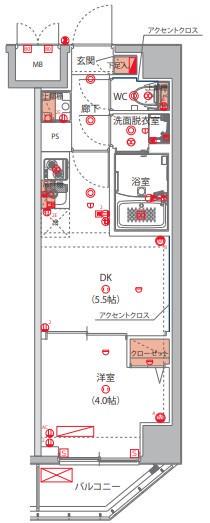 ハーモニーレジデンス東京大島ザ・ガーデン 6階階 間取り