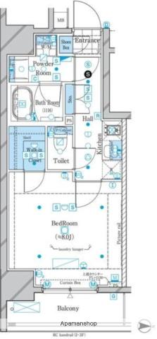 ガリシア森下エストゥディオⅢ(1K/11階)の間取り写真