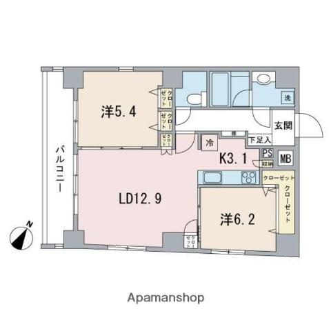 メイクスデザイン茅場町(2LDK/7階)の間取り写真