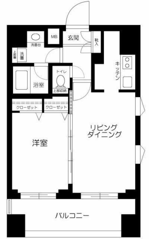 ルーブル両国(1LDK/8階)の間取り写真