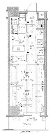 日神デュオステージ浅草三筋 13階階 間取り