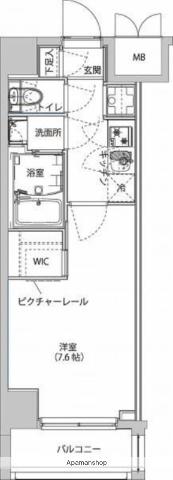 ハーモニーレジデンス東京イーストサイド(1K/2階)の間取り写真