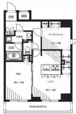 メインステージ入谷Ⅱ(2LDK/10階)の間取り写真