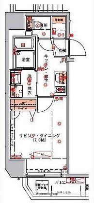 ハーモニーレジデンス錦糸町#003 4階階 間取り