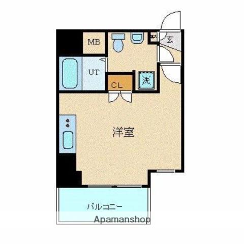 スカイコート三田慶大前壱番館(1K/2階)の間取り写真