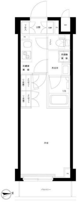 ルーブル大島弐番館(1K/1階)の間取り写真