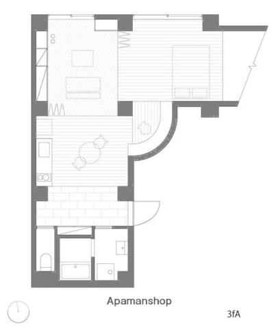 三組坂FLAT(1LDK/3階)の間取り写真