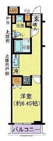 クレヴィスタ門前仲町(1K/3階)の間取り写真