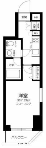カテリーナ文京湯島(1K/7階)の間取り写真
