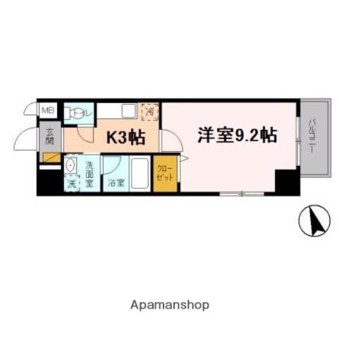 ソシア西葛西(1K/9階)の間取り写真