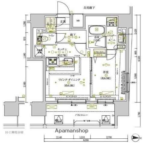 メインステージ両国Ⅱ(1LDK/5階)の間取り写真