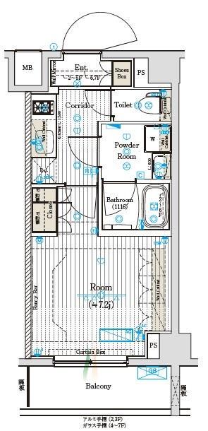 ブライズフォルム墨田(1K/3階)の間取り写真