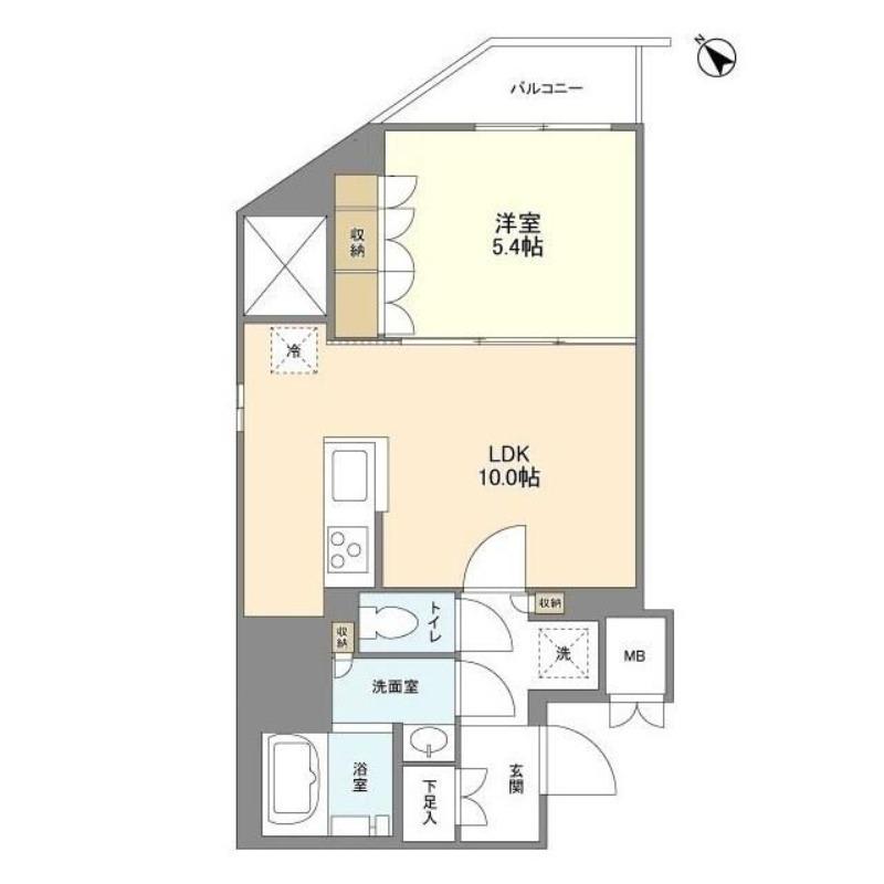 KURAMAE214(1LDK/2階)の間取り写真