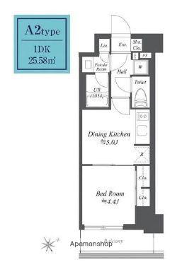 ディームス根岸(1DK/1階)の間取り写真