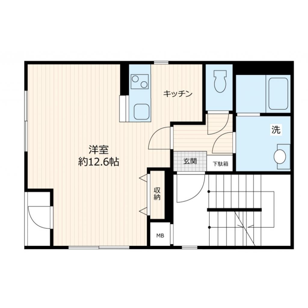 THE ROOMS 日本橋浜町(ワンルーム/3階)の間取り写真