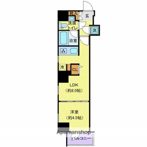 パティオ神田(1LDK/3階)の間取り写真