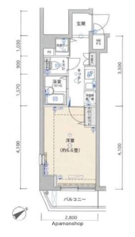 ヴェルト亀戸2(1K/2階)の間取り写真