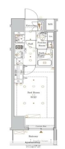 THE LOG日本橋(1K/5階)の間取り写真