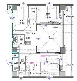 ユリカロゼ篠崎駅前(2LDK/13階)の間取り写真