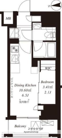 フレンシア御徒町(1DK/5階)の間取り写真