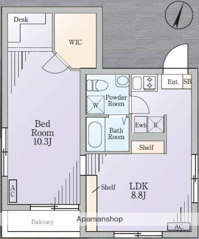 ZEELA月島(1LDK/5階)の間取り写真
