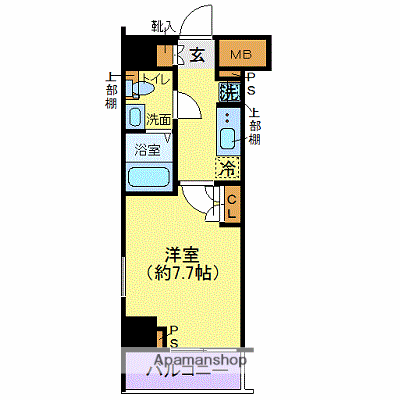 ジェノヴィア東日本橋駅前グリーンヴェール 3階階 間取り