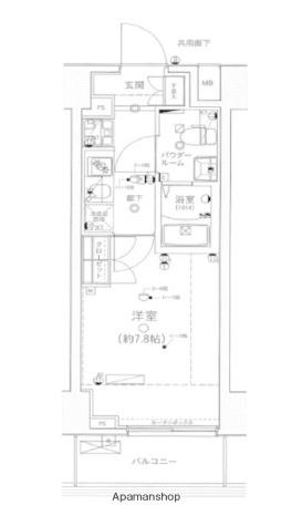 ジェノヴィア東日本橋駅前グリーンヴェール 9階階 間取り