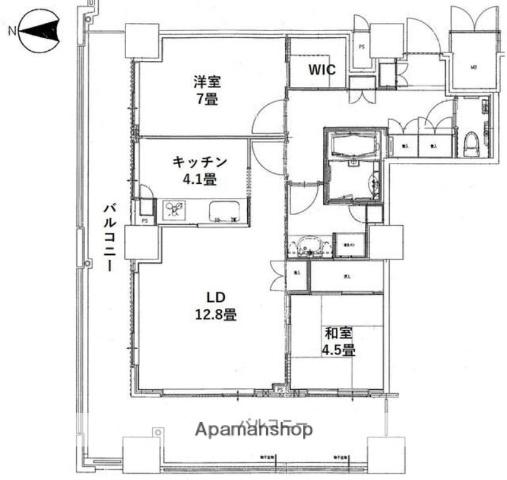 イーストコモンズ清澄白河セントラルタワー 21階階 間取り