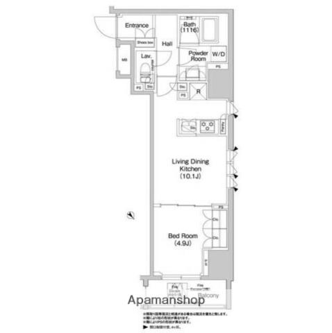 コンフォリア浅草橋(1LDK/5階)の間取り写真
