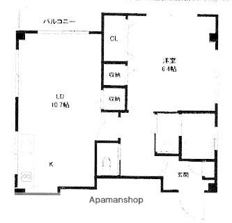 樋口ハイツ(1LDK/3階)の間取り写真