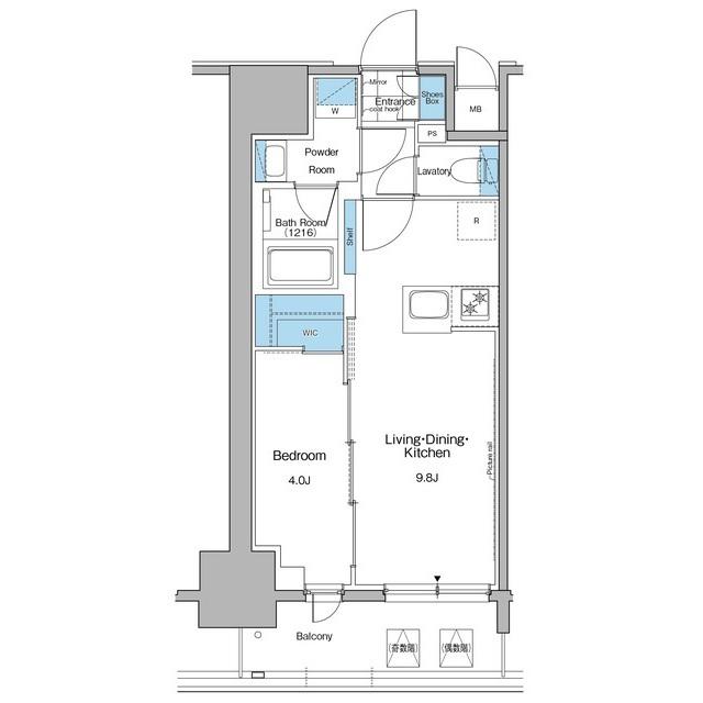ルフォンプログレ秋葉原マークス(1LDK/7階)の間取り写真