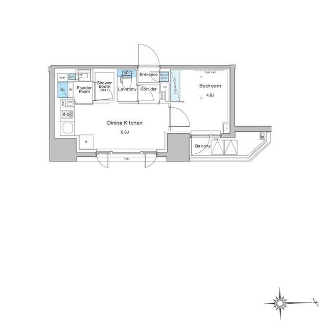 ルフォンプログレ門前仲町プレミア(1DK/3階)の間取り写真