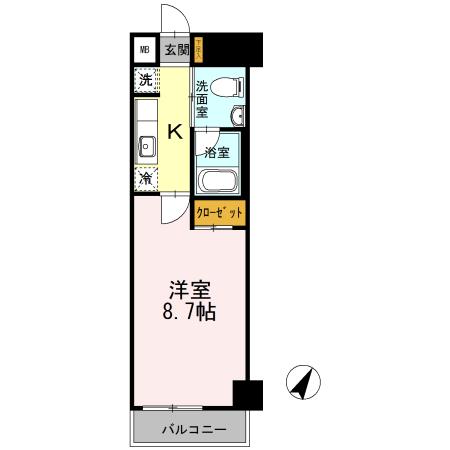 カスタリア神保町 8階階 間取り