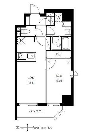 グランジット蔵前(1LDK/7階)の間取り写真
