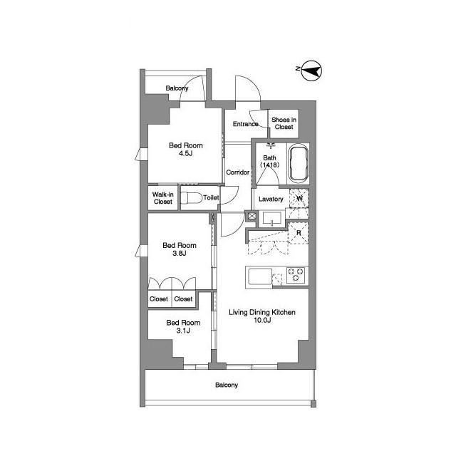 BPRレジデンス東日暮里(3LDK/6階)の間取り写真
