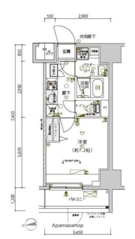 メインステージ南砂町Ⅱ(1K/1階)の間取り写真