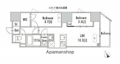 GRAN PASEO蔵前2(2LDK/8階)の間取り写真