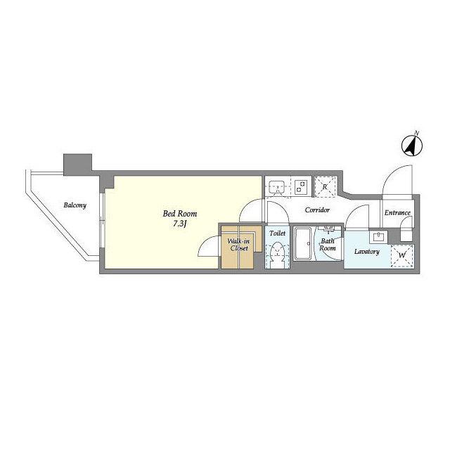 グランエール森下イースト(1K/6階)の間取り写真