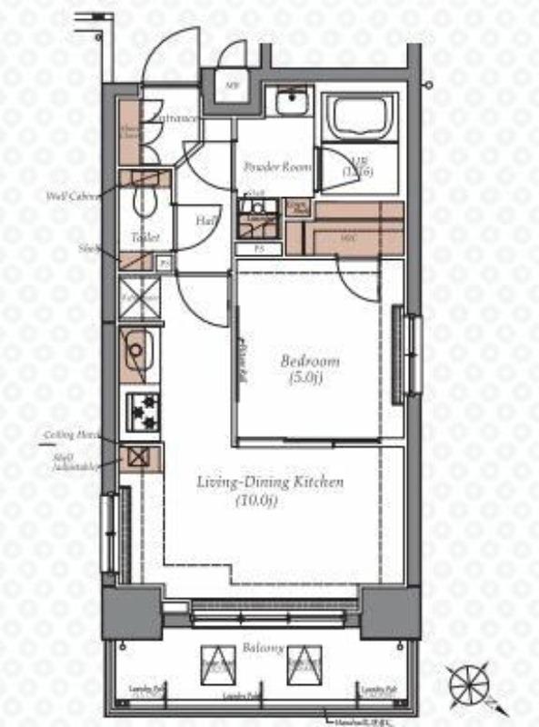 HYS浅草(1LDK/2階)の間取り写真
