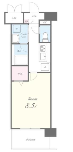 CONSTELLATION(1K/4階)の間取り写真