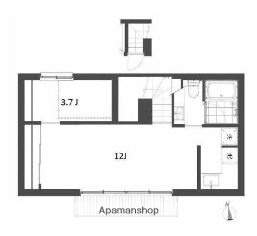 TK466(1LDK/5階)の間取り写真
