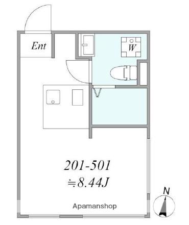 TRIAS391(ワンルーム/4階)の間取り写真